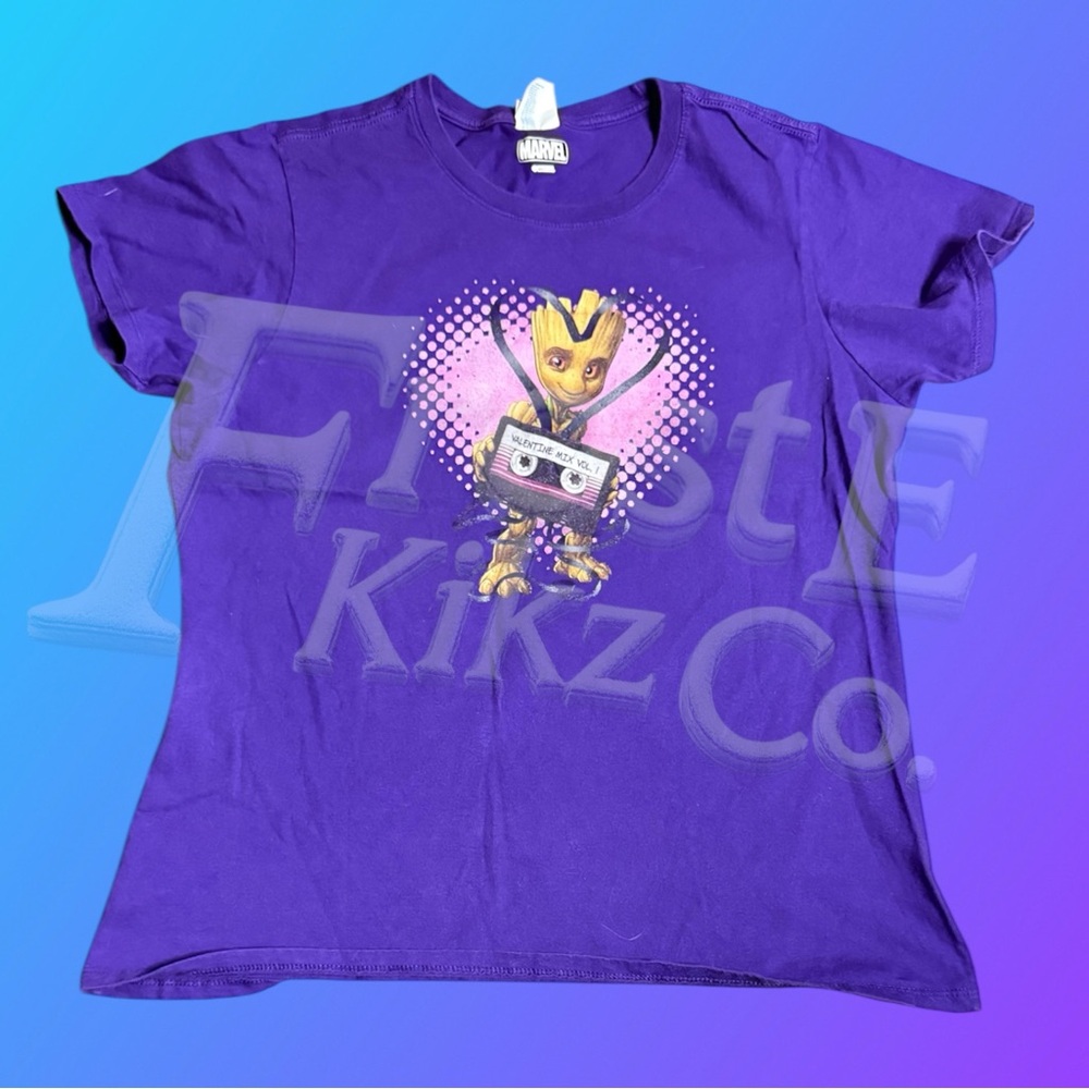 Baby Groot Marvel Purple T-Shirt - Pre-worn